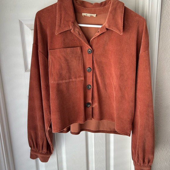 Knit Corduroy Crop Shirt-Jacket by Madewell size Medium - Picture 7 of 8
